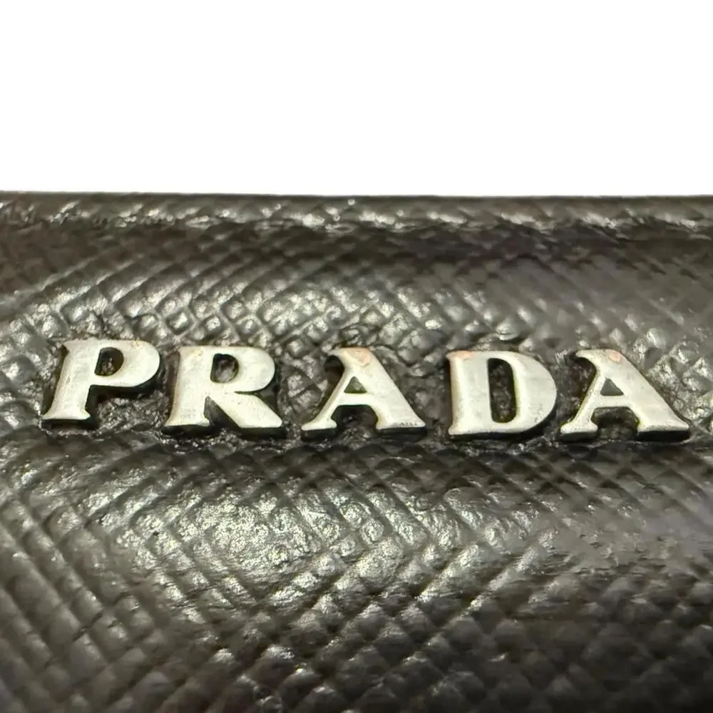 AUTHENTIC REWORKED Prada Saffiano Zippy Wallet- REDYED CONDITION